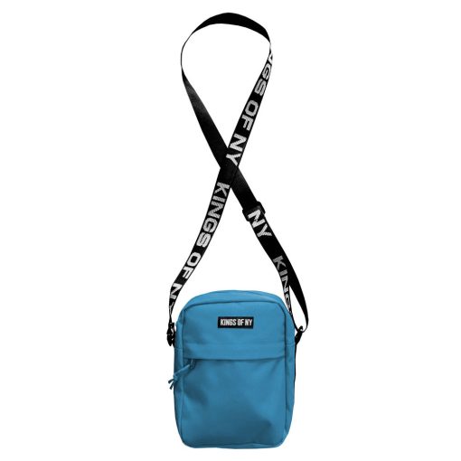 Teal Blue Logo Mens Shoulder Bag