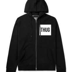 Thug Gangsta Box Logo Zip Up Hoodie Hoody