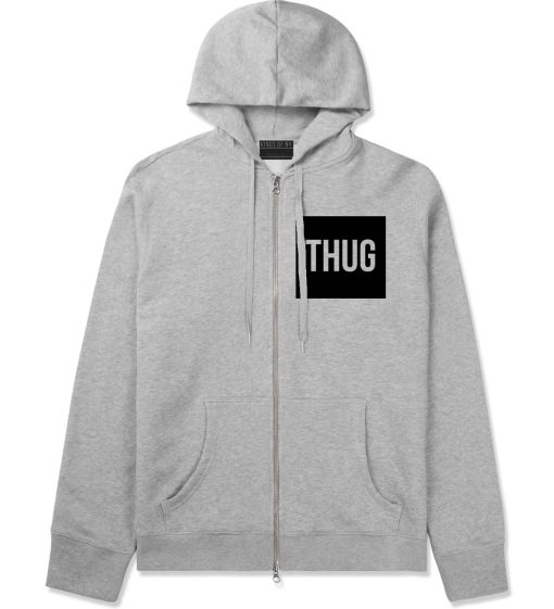 Thug Gangsta Box Logo Zip Up Hoodie Hoody - Image 2