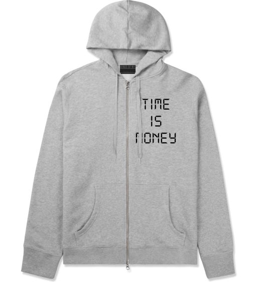 Time Is Money Zip Up Hoodie - Image 2