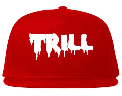 Trill Blood Drip Font Snapback Hat - Image 4