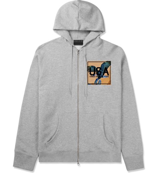 USA Bald Eagle America Zip Up Hoodie - Image 2