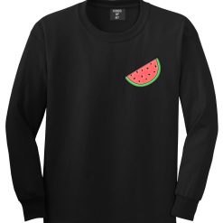 Watermelon Meme Chest Long Sleeve T-Shirt