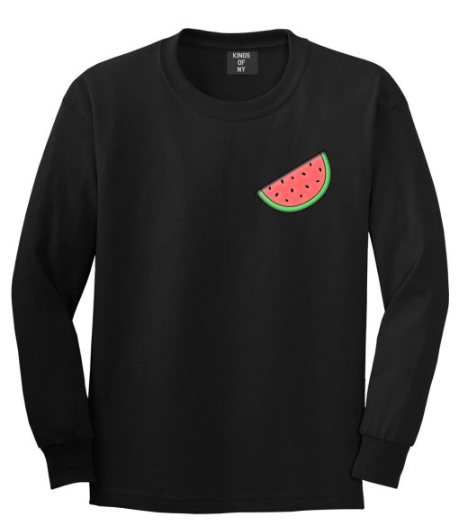 Watermelon Meme Chest Long Sleeve T-Shirt