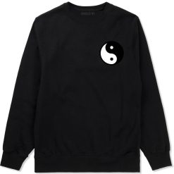 Yin and Yang Chest Graphic Crewneck Sweatshirt