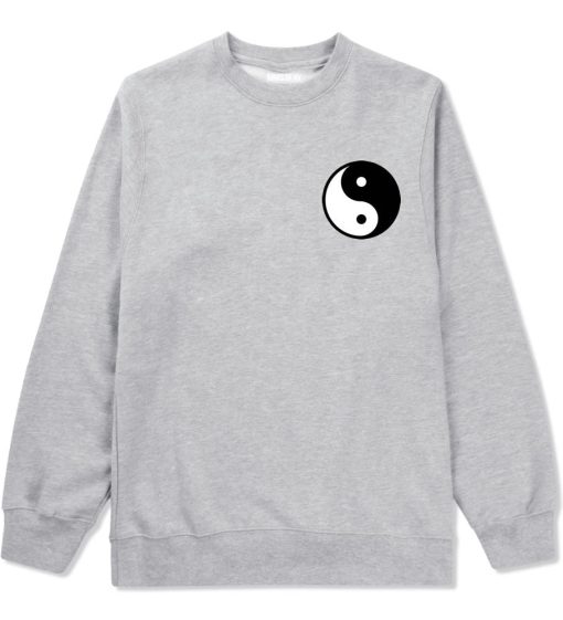 Yin and Yang Chest Graphic Crewneck Sweatshirt - Image 3
